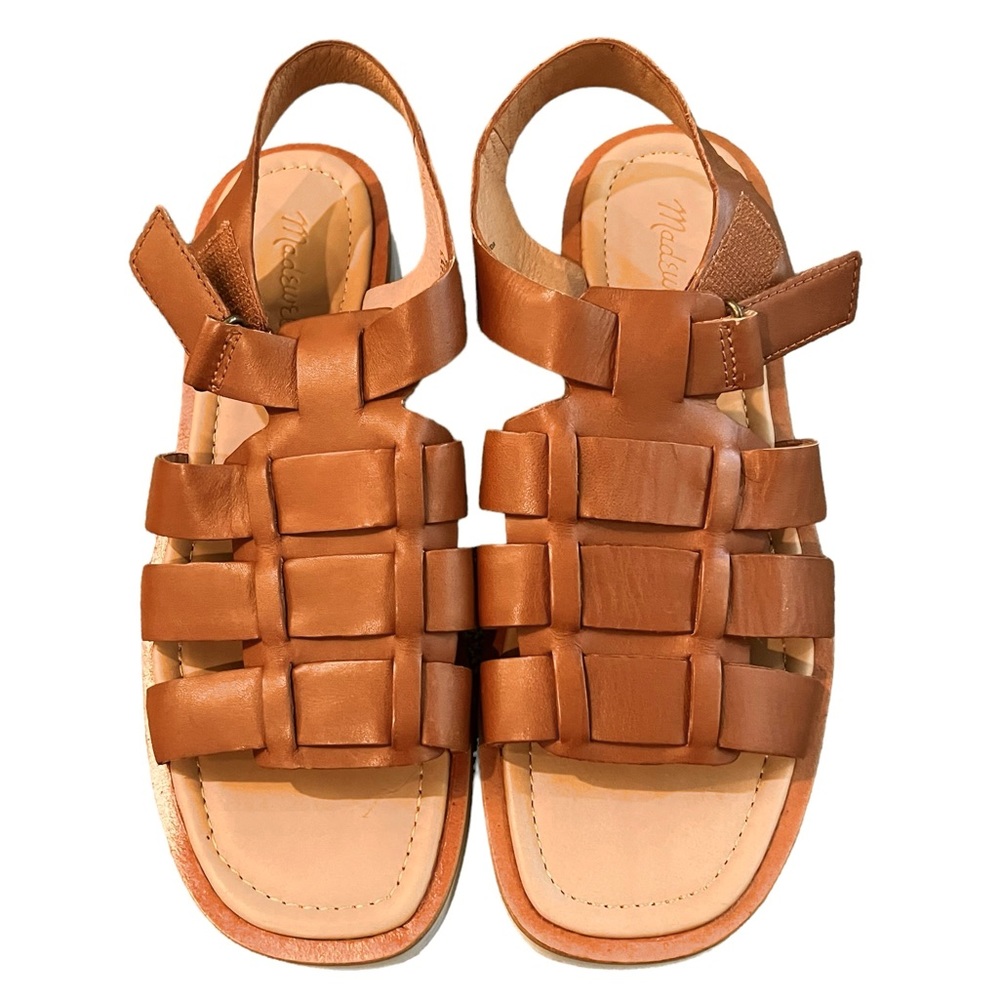 Madewell Tan Brown The Fisherman Flatform Sandal 8.5